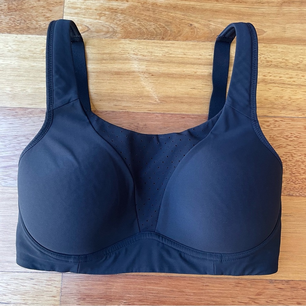 Lululemon High Impact, Supportive Black Sports Bra with Adjustable Straps